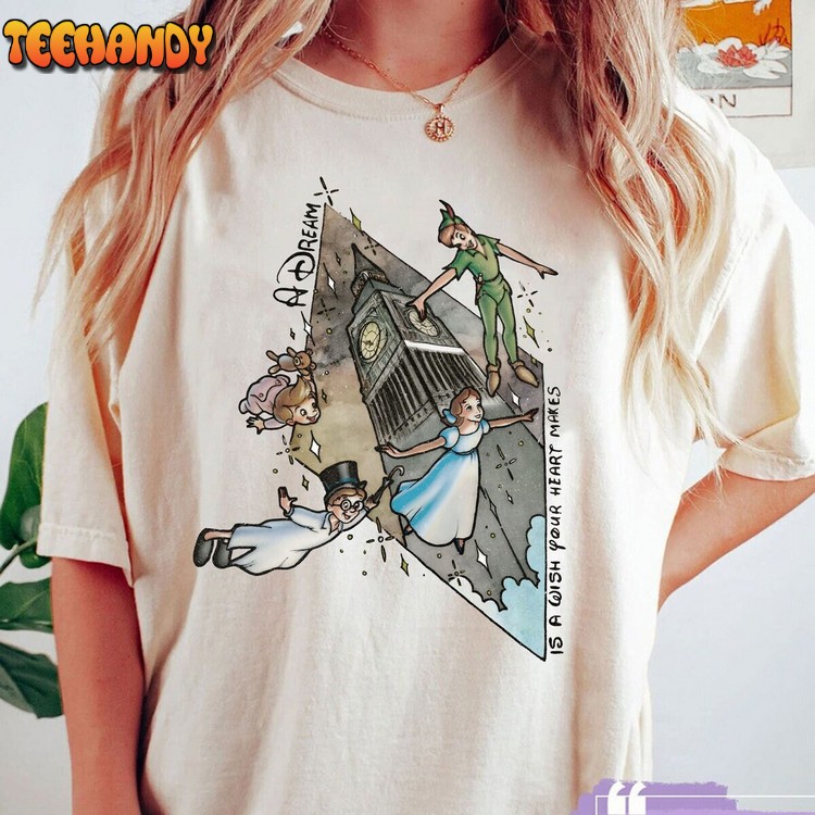 Retro 90s Disney Peter Pan Darling Flight Neverland Shirt