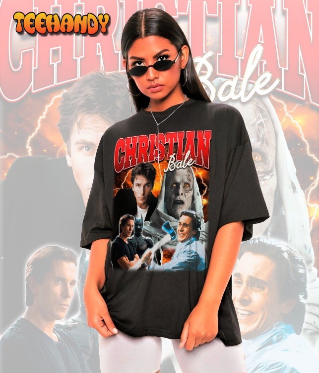 Retro Christian Bale Shirt -Christian Bale Tshirt, American Psycho Tshirt