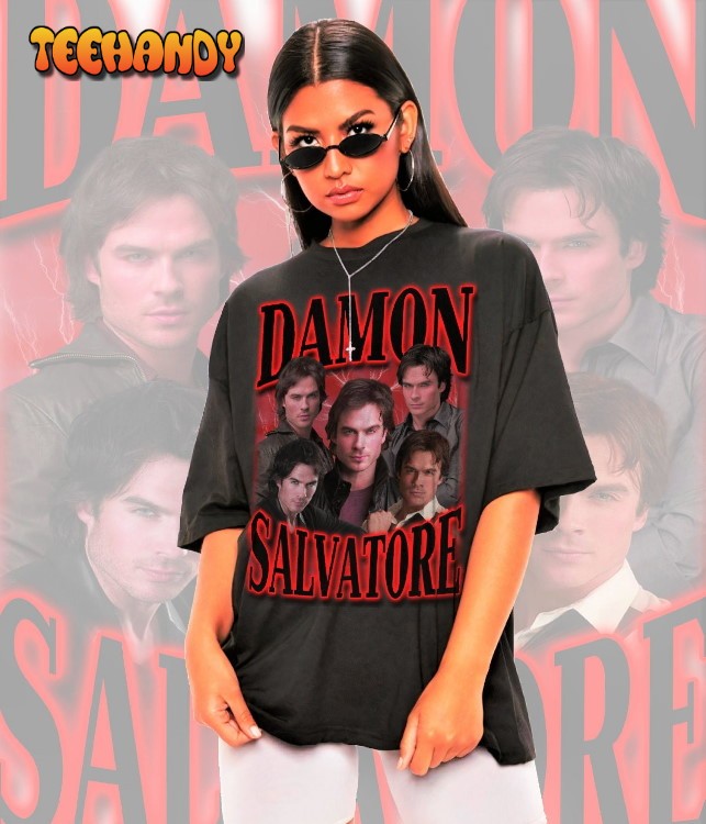 Retro Damon Salvatore Shirt-Damon Salvatore Sweatshirt, Damon Salvatore T-shirt