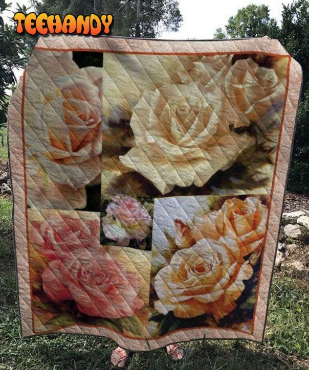 Rose 3D Customized Quilt Blanket