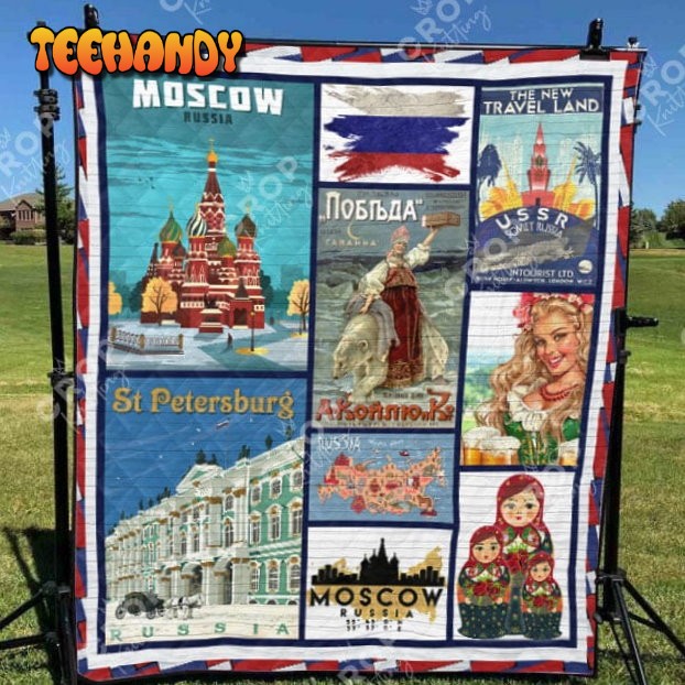 Russia 3D Customized Quilt Blanket