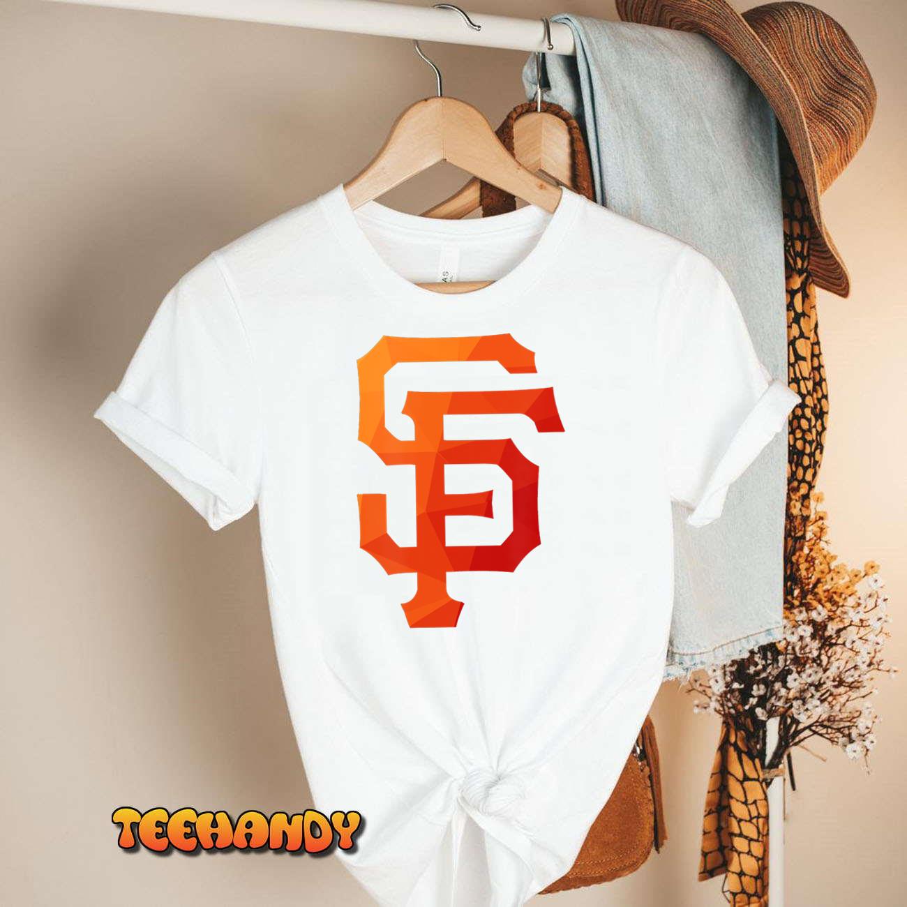 San Francisco SF Orange Gradient Baseball Inspired T-Shirt