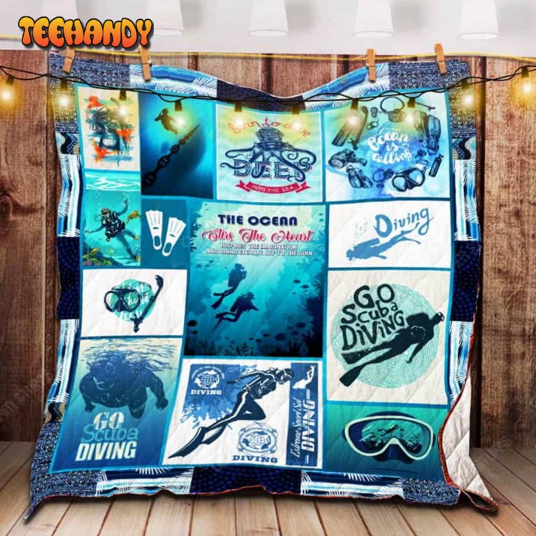 Scuba Diving 3D Customized Quilt Blanket