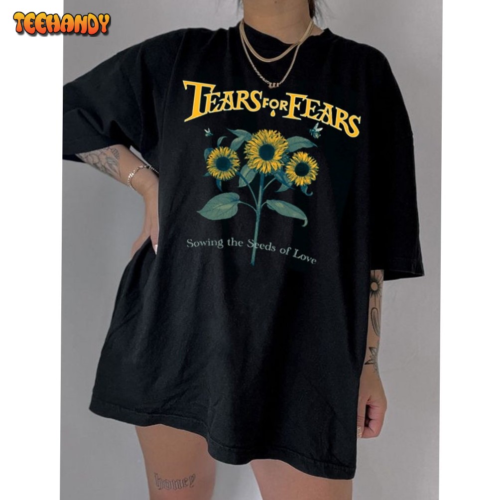 Seeds Of Love Sunflower T-shirt, Tears for Fears The Tipping Point Tour 2023 Shirt