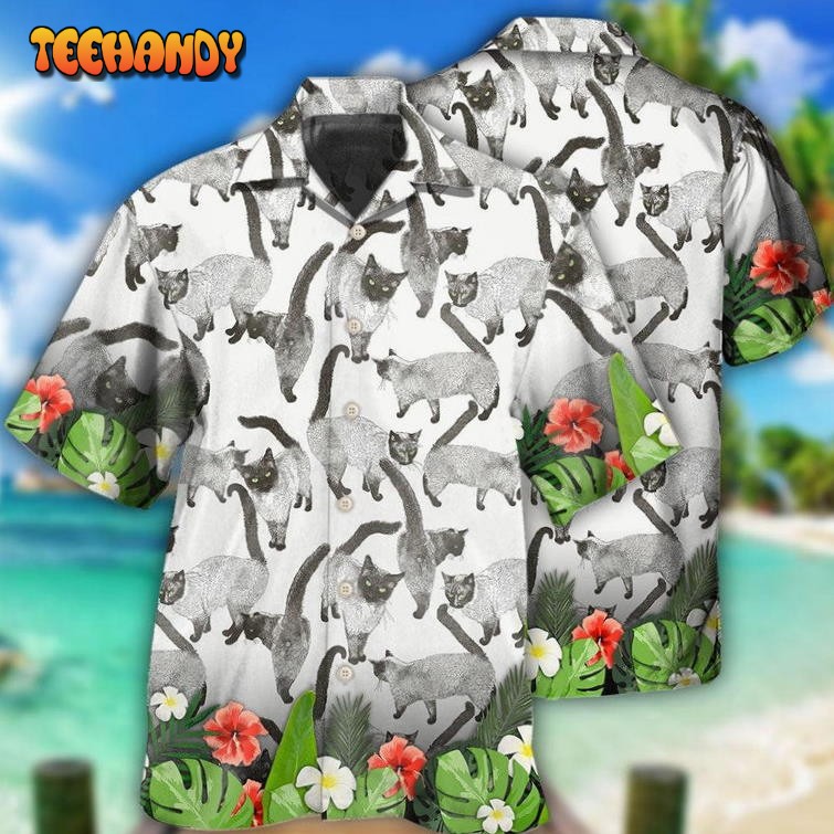 Siamese Cat Lovely Hawaiian Shirt, Siamese Lover Hawaiian Shirt