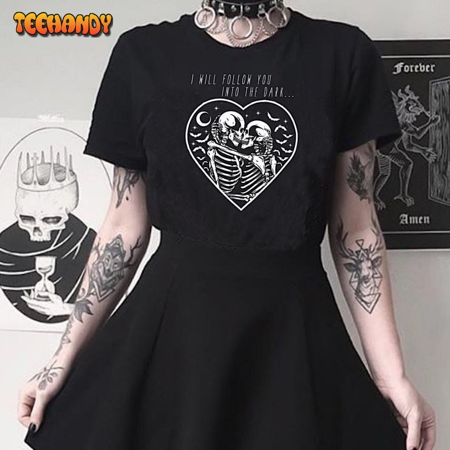 Skeleton Love Shirt -Goth shirt Skeleton Hoodie