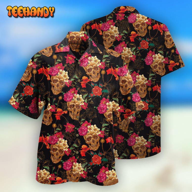 Skull Amazing Flowers Sugar Hawaiian Shirt