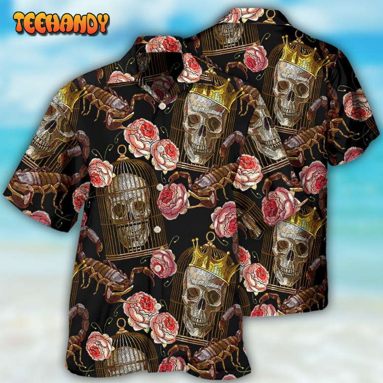 Skull And Scorpion Hawaiian Shirt