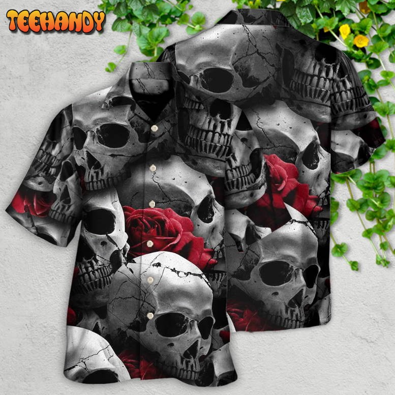 Skull Death Love Rose Hawaiian Shirt