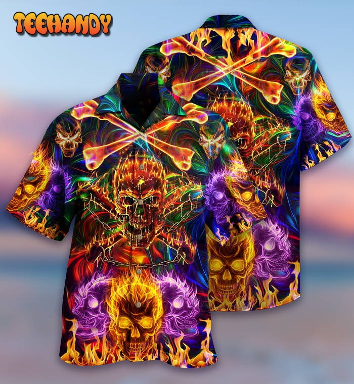 Skull Fire Angry Hawaiian Shirt