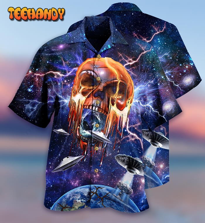 Skull Love Galaxy Hawaiian Shirt