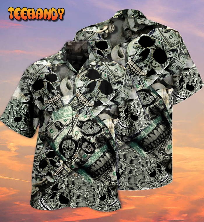 Skull Love Money Hawaiian Shirt