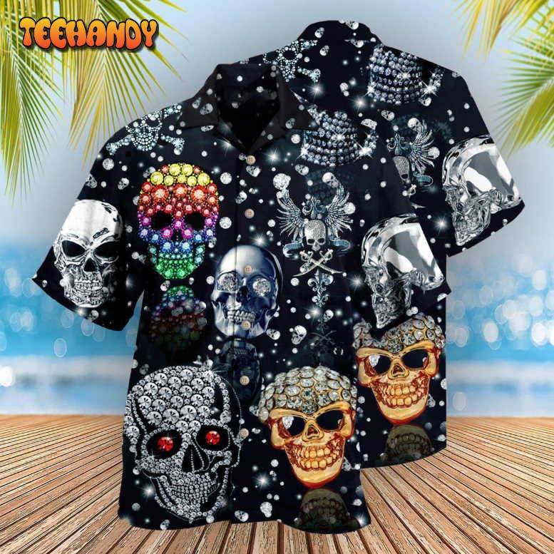 Skull Shiny Diamond Hawaiian Shirt