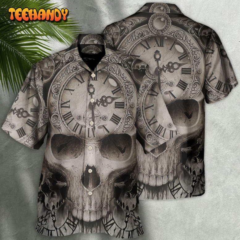 Skull This Time Is Ending Hawaiian Shirt