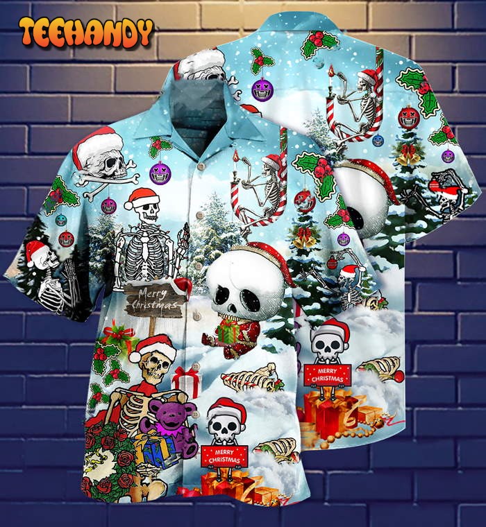 Skull Xmas Snow Hawaiian Shirt