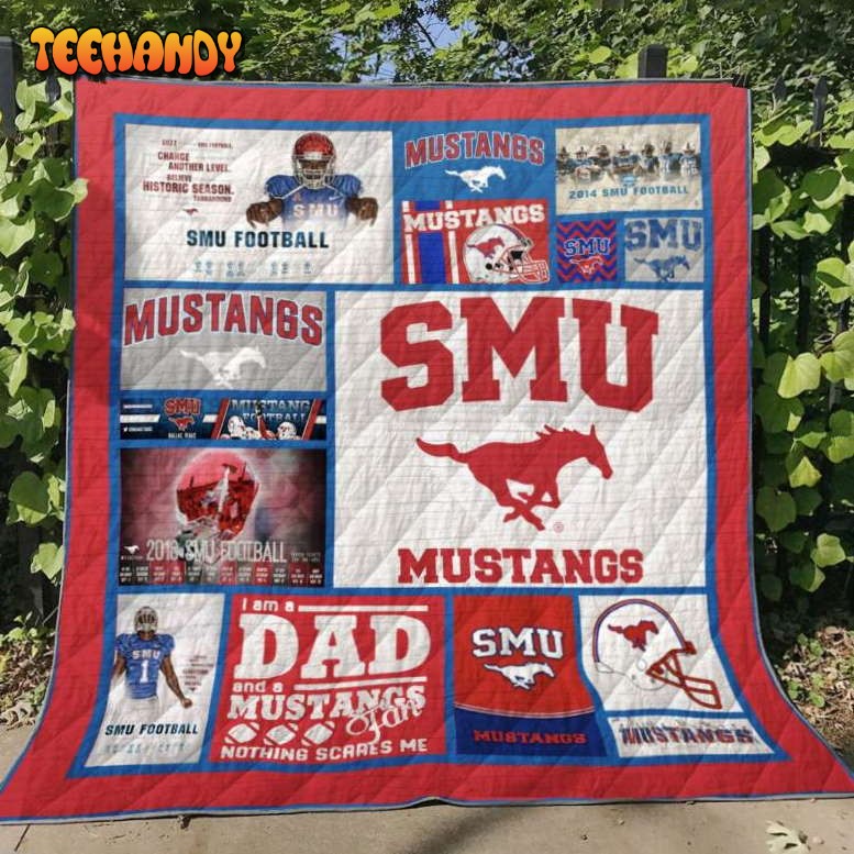 Smu Mustangs 3D Customized Quilt Blanket