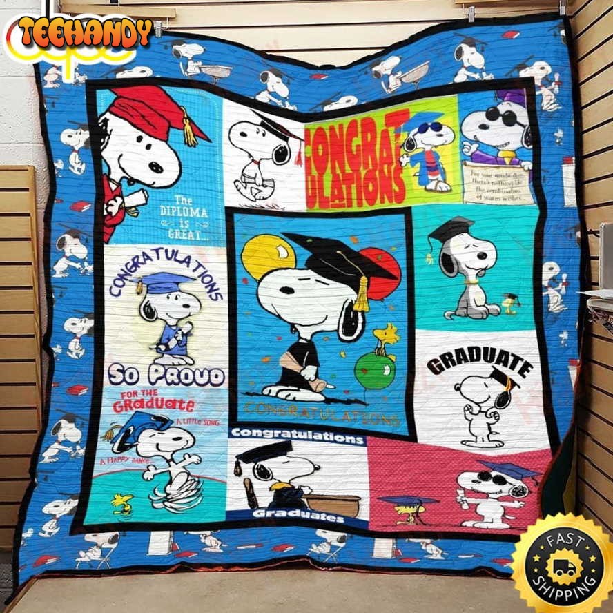 Snoopy’S Graduation The Peanuts Movie Snoopy Dog Blanket