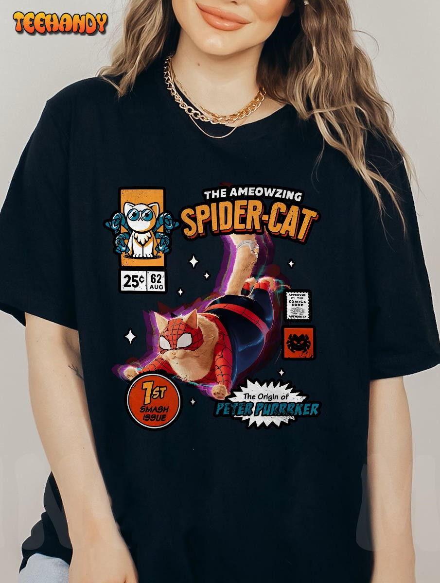 Spider Cat Tshirt, Spider Man Across The Spider Verse Shirt, Spider Verse Team Shirt