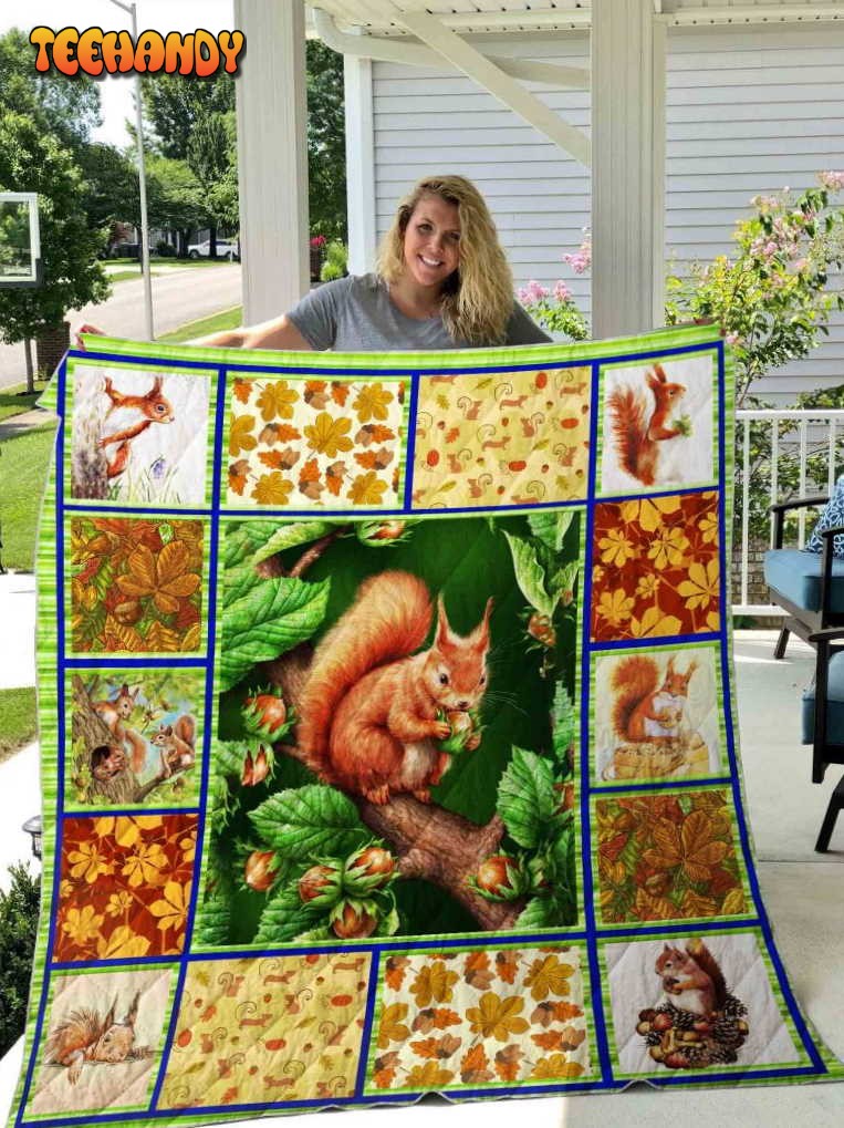 Squirrel 3D Quilt Blanket