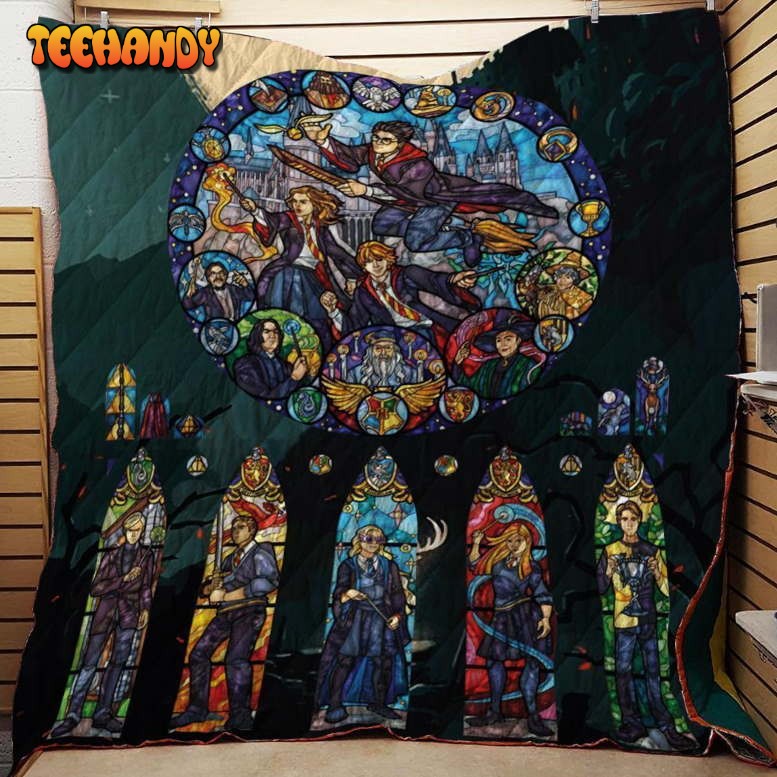 Stained Glass Harry Potter 3D Customized Quilt Blanket