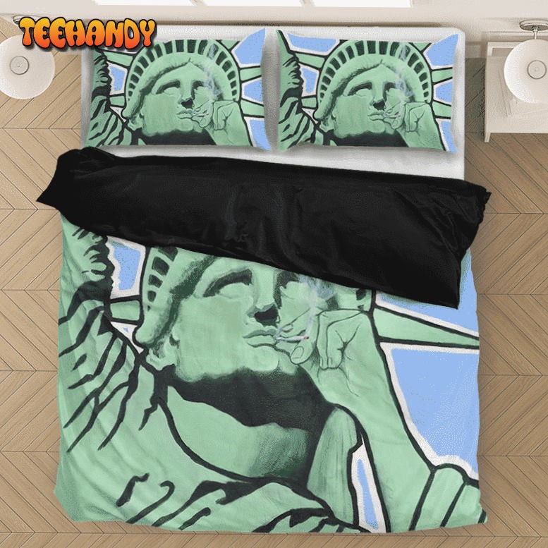 Statue Of Liberty Smoking That Good Good Awesome Bedding Set