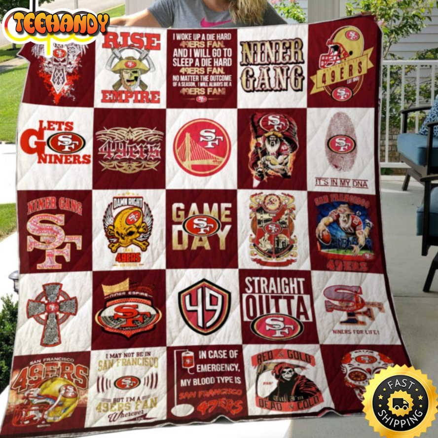 Straight Outta San Francisco 49ers Football Christmas Blanket