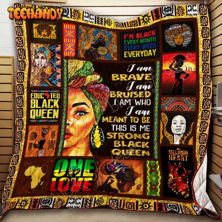 Strong Black Queen 3D Quilt Blanket