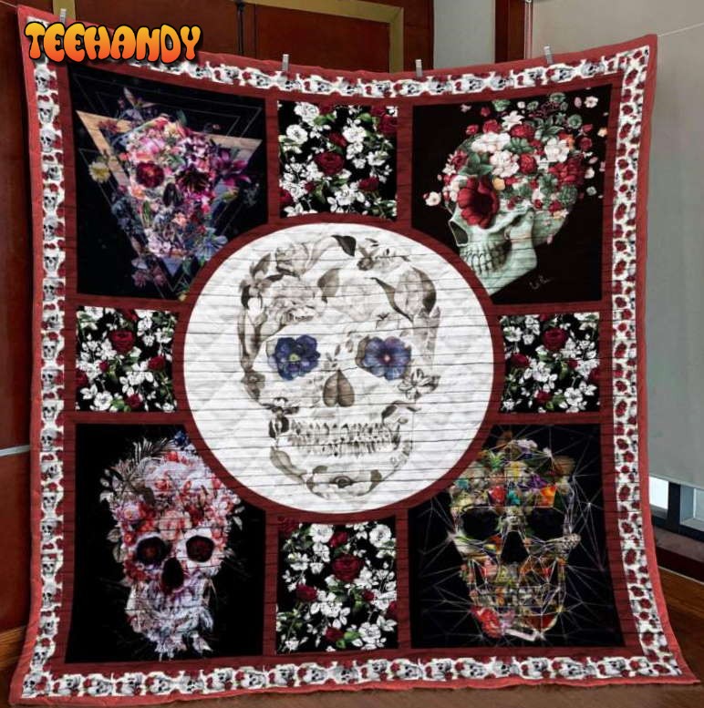 Sugar Skull 3D Customized Quilt Blanket