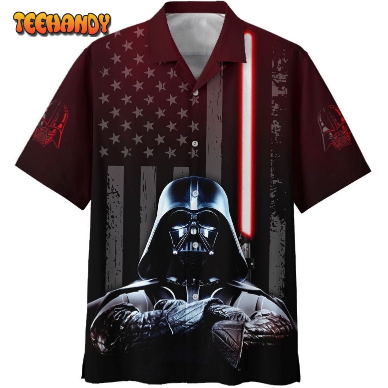 SW Darth Vader American Flag Hawaiian Shirt