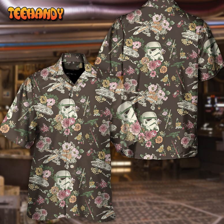 SW Stormtrooper Flower Vintage Hawaiian Shirt