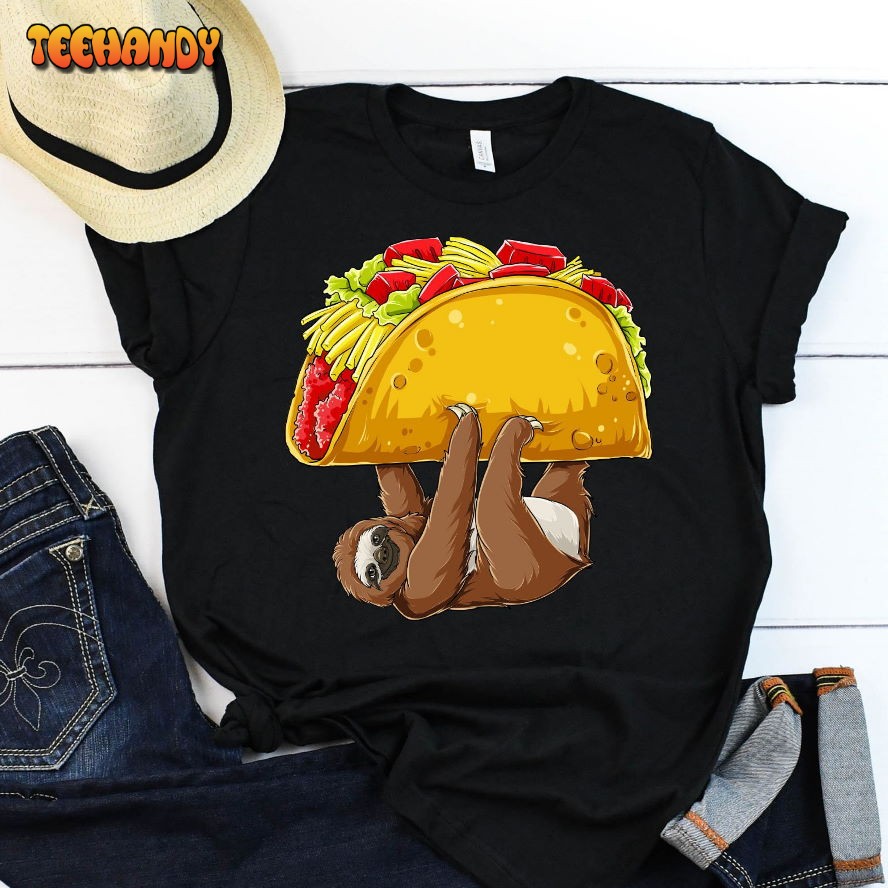 Taco Sloth Funny T-Shirt