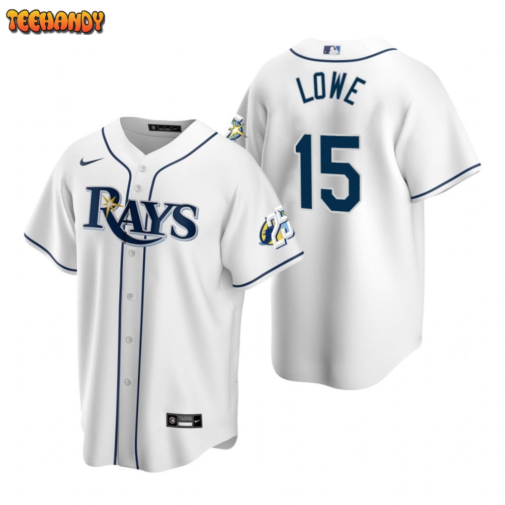 Tampa Bay Rays Josh Lowe Replica White 25th Anniversary Jersey