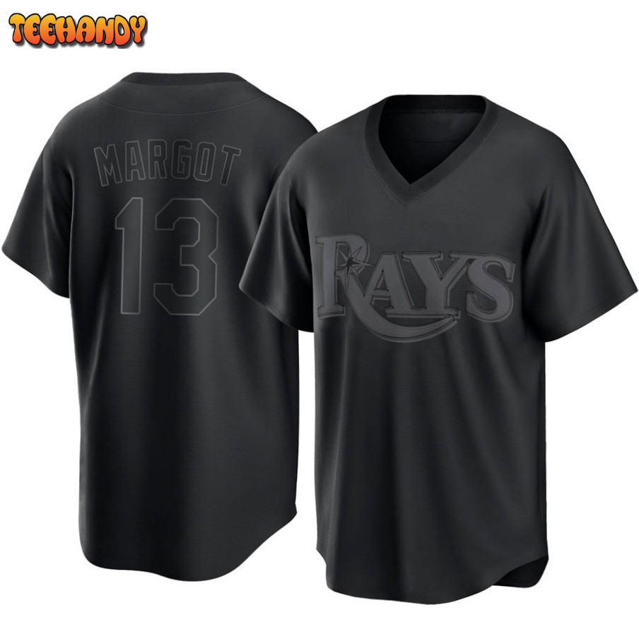 Tampa Bay Rays Manuel Margot Black Pitch Fashion Replica Jersey