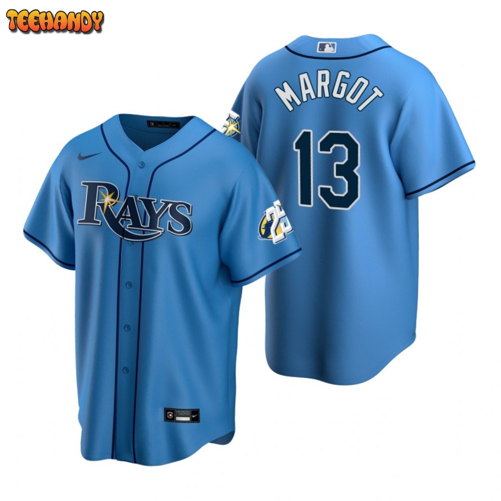 Tampa Bay Rays Manuel Margot Light Blue 25th Anniversary Replica Jersey