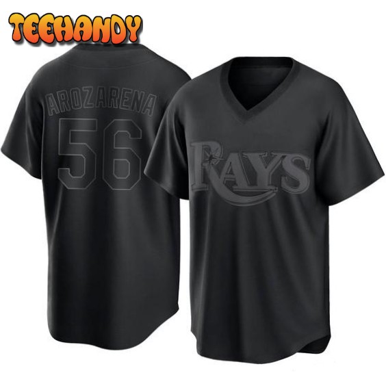 Tampa Bay Rays Randy Arozarena Black Pitch Fashion Replica Jersey