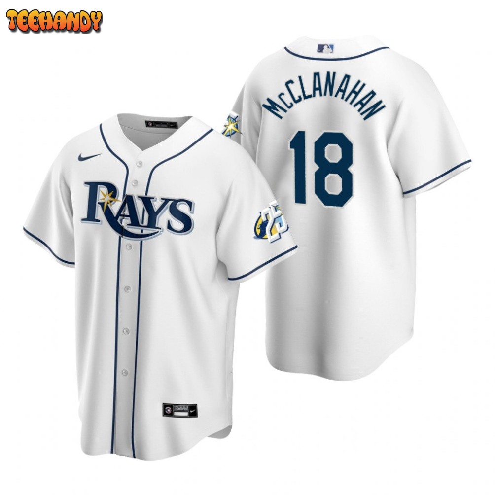 Tampa Bay Rays Shane McClanahan White 25th Anniversary Replica Jersey