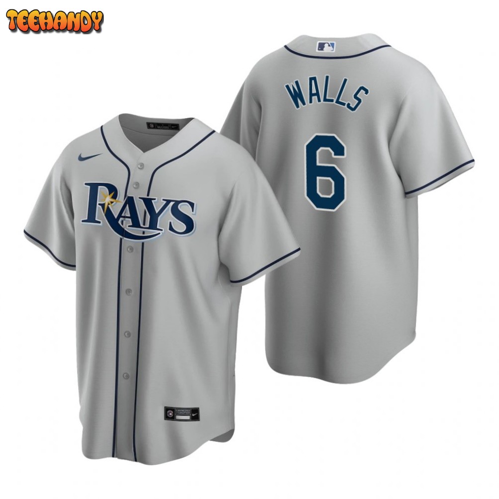 Tampa Bay Rays Taylor Walls Gray Road Replica Jersey