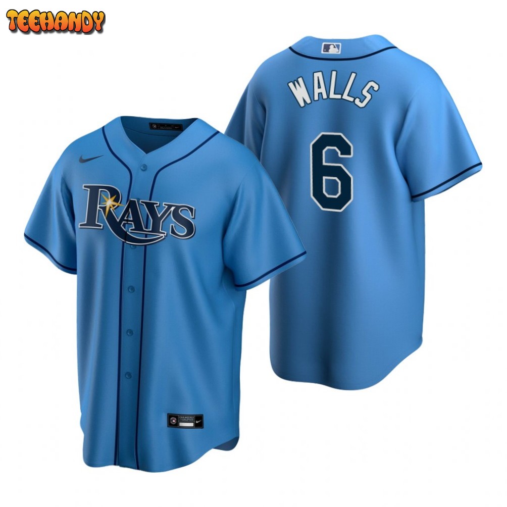 Tampa Bay Rays Taylor Walls Light Blue Alternate Replica Jersey