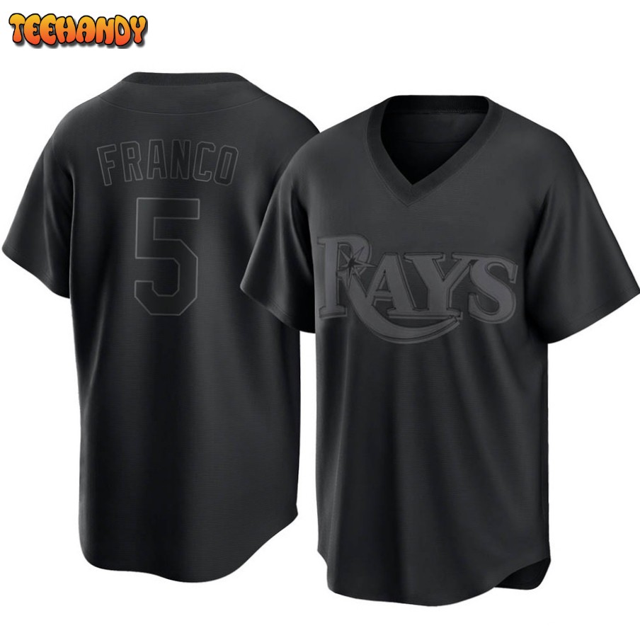 Tampa Bay Rays Wander Franco Black Pitch Fashion Replica Jersey