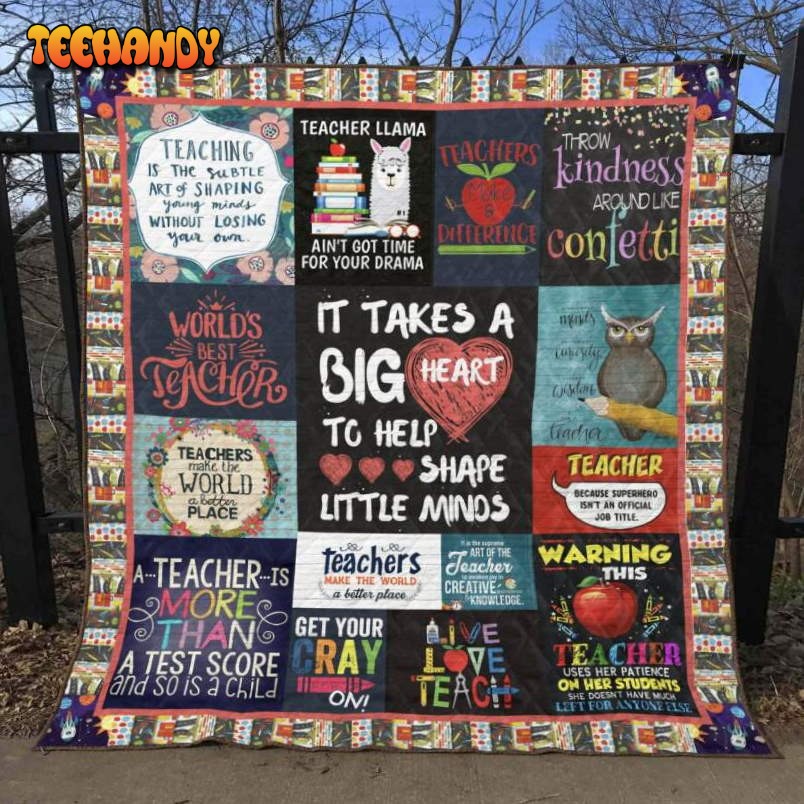 Teacher 3D Customized Quilt Blanket