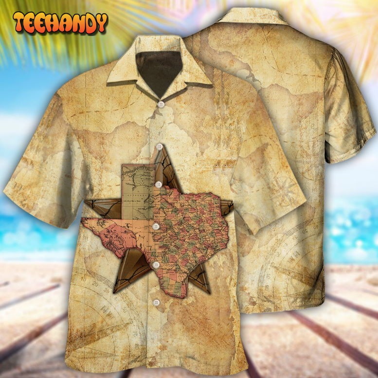 Texas Peace Life Style In Map Hawaiian Shirt