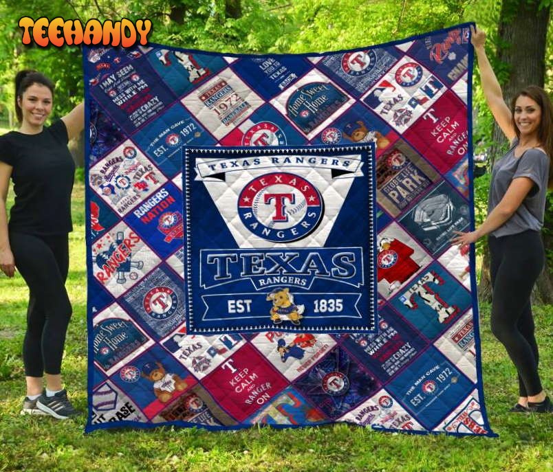 Texas Rangers 3D Customized Quilt Blanket