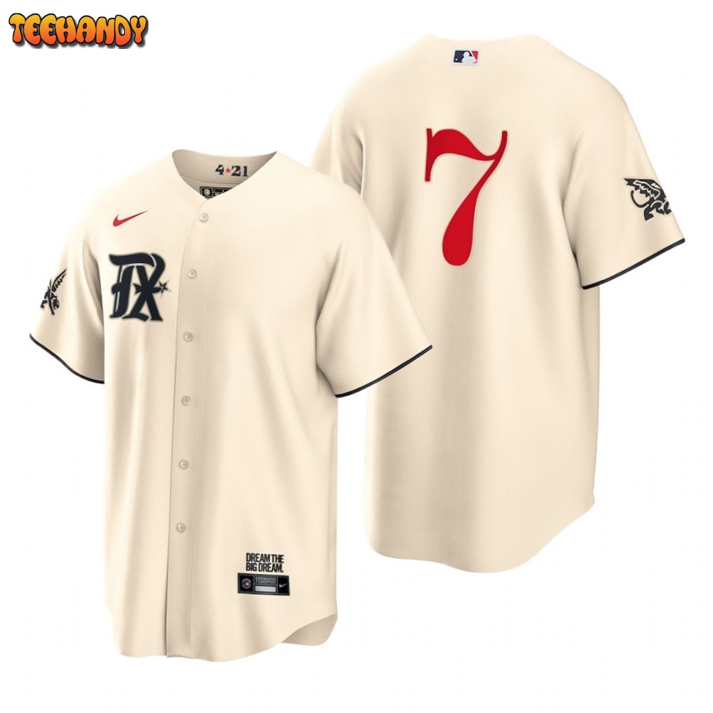 Texas Rangers Ivan Rodriguez Cream Replica Women's 2023 City