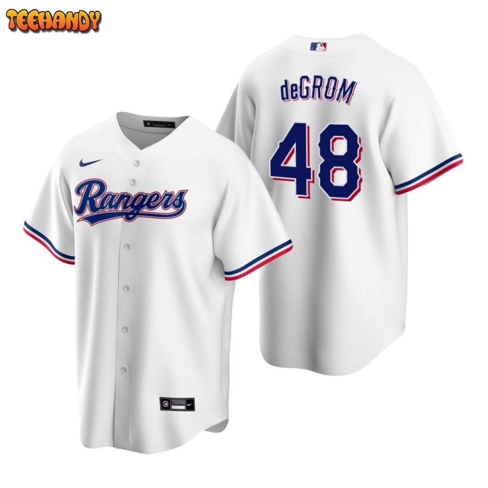 Texas Rangers Jacob deGrom White Home Replica Jersey