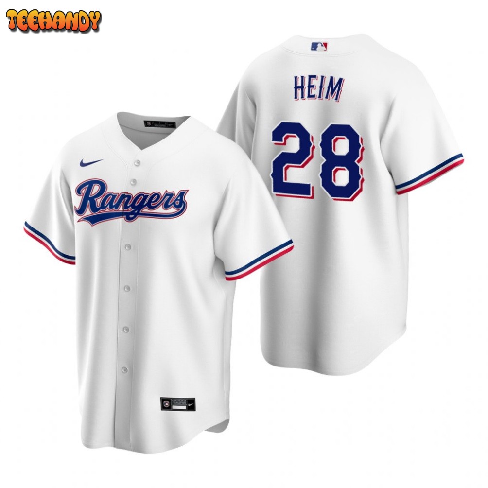 Texas Rangers Jonah Heim White Home Replica Jersey