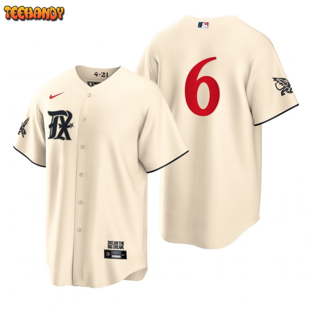 Texas Rangers Nike Cream City Connect Custom MLB Replica Jersey
