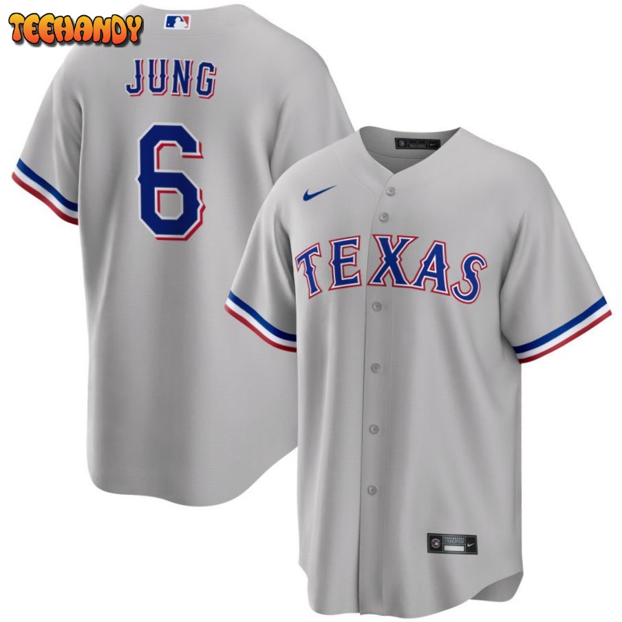 Texas Rangers Josh Jung Gray Road Replica Jersey