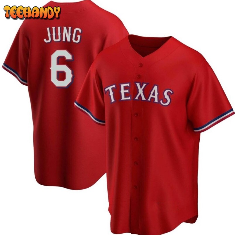 Texas Rangers Josh Jung Red Alternate Replica Jersey