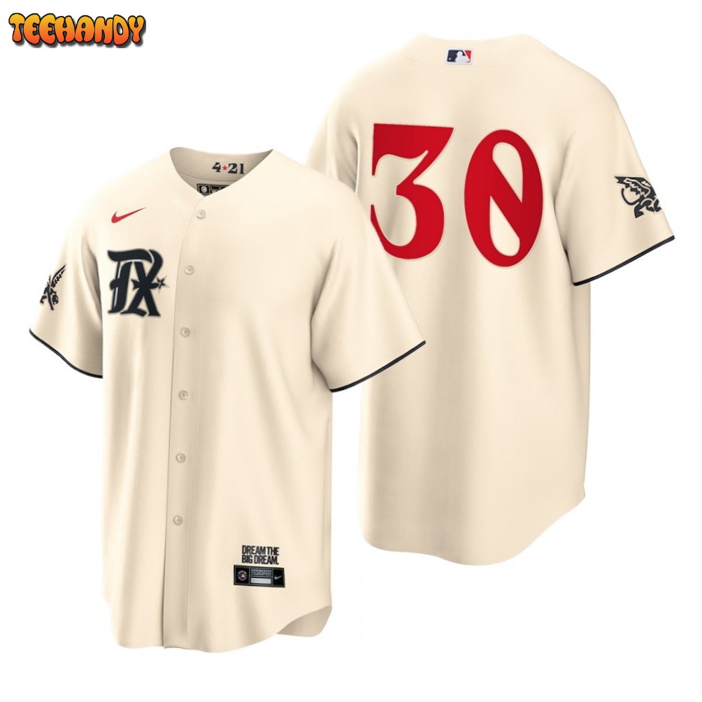 Texas Rangers Nathaniel Lowe #30 Cream 2023 City Connect Men's Stitched  Jersey