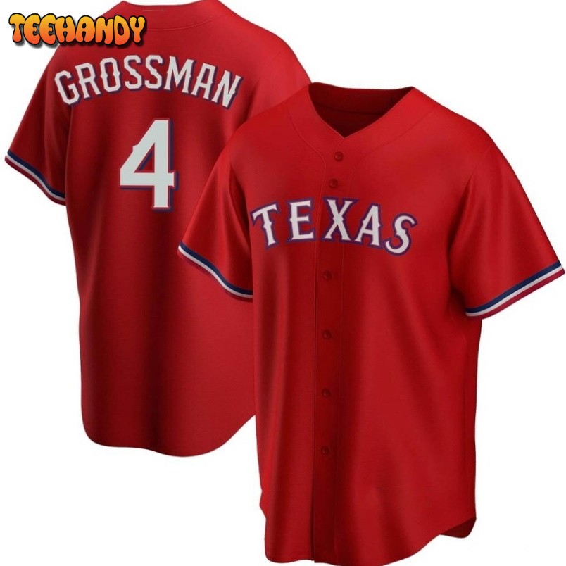 Texas Rangers Robbie Grossman Red Alternate Replica Jersey